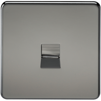 KnightsBridge Screwless Black Nickel Telephone Extension Socket