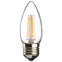 KnightsBridge 230V 4W LED 35mm ES Clear Candle 3000K
