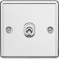 KnightsBridge 10AX 1G Intermediate Toggle Switch - Rounded Edge Polished Chrome