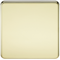 KnightsBridge Screwless 1G Blanking Plate Polished Brass