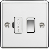 KnightsBridge 13A Switched Fused Spur Unit - Rounded Edge Polished Chrome