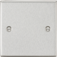 KnightsBridge 1G Blanking Plate - Square Edge Brushed Chrome