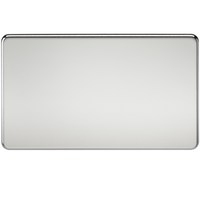 KnightsBridge Screwless 2G Blanking Plate Polished Chrome