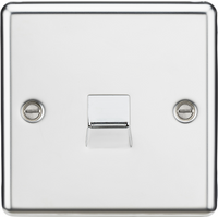 KnightsBridge Telephone Extension Outlet - Rounded Edge Polished Chrome