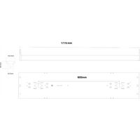 KnightsBridge 230V T8 Twin LED-Ready Batten Fitting 1778mm (6ft) (without a ballast or driver)