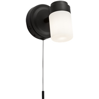 KnightsBridge 230V IP44 G9 Single Spotlight with Frosted Glass - Matt Black