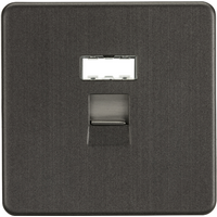 KnightsBridge Screwless RJ45 network outlet - Smoked Bronze