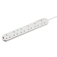 KnightsBridge 13A 6G 2M Surge Protected Extension Lead with Neon