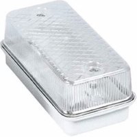 KnightsBridge 100W IP65 ES E27 Aluminium Base Bulkhead - Clear Cover