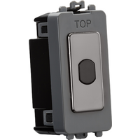 KnightsBridge 1G 1-way 10-200W (10-100W LED) trailing edge dimmer (Press Type) - black nickel