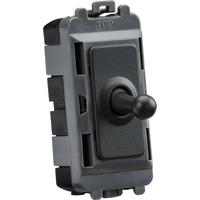 KnightsBridge 20AX 1G 2-way SP Grid Toggle Switch - anthracite