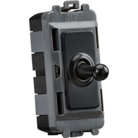 KnightsBridge 20AX 1G 2-way SP Grid Toggle Switch - matt black