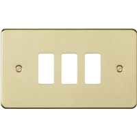 KnightsBridge 3G grid faceplate - brushed brass