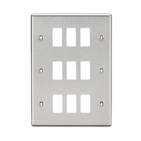KnightsBridge 9G Grid Faceplate - Rounded Edge Brushed Chrome