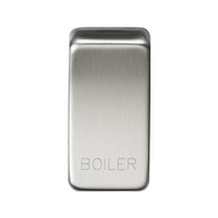 KnightsBridge Switch cover "marked BOILER" - brushed chrome