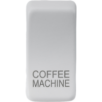 KnightsBridge Switch cover "marked COFFEE MACHINE" - matt white