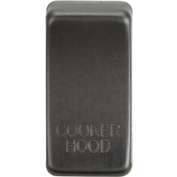 KnightsBridge Switch cover "marked COOKER HOOD" - smoked bronze