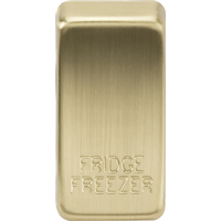 KnightsBridge Switch cover "marked FRIDGE FREEZER" - brushed brass
