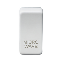KnightsBridge Switch cover "marked MICROWAVE" - matt white