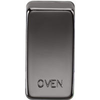 KnightsBridge Switch cover "marked OVEN" - black nickel