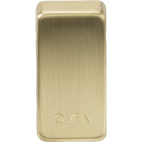 KnightsBridge Switch cover "marked OVEN" - brushed brass