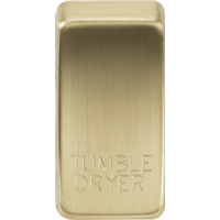 KnightsBridge Switch cover "marked TUMBLE DRYER" - brushed brass