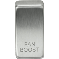 KnightsBridge Switch cover marked "FAN BOOST" - Brushed Chrome
