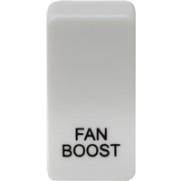 KnightsBridge Switch cover marked "FAN BOOST" - White