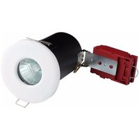 KnightsBridge GU10 Low Energy Fire Rated IP65 Shower Downlight - White