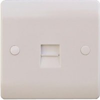 ESR Sline 1G White Telephone Master Socket Flush Wall Switch