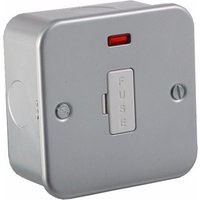 KnightsBridge 13A Rated Metal Clad Fused Connection Spur Unit With Neon