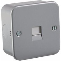 KnightsBridge Metal Clad Telephone Secondary Extension Flush Wall Socket