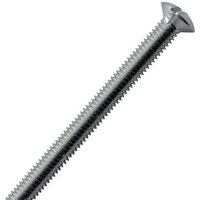 Zexum M3.5 X 25mm Nickel Plated Electrical Plug Socket Screws - 100 Pack