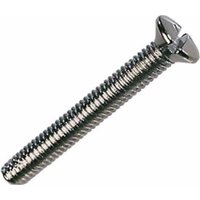 Zexum M3.5 X 35mm Nickel Plated Electrical Plug Socket Screws - 100 Pack