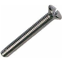 Zexum M3.5 X 40mm Nickel Plated Electrical Plug Socket Screws - 100 Pack