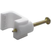 Zexum 5mm White Flat Bell Wire Clips (100 Pack)