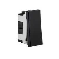 KnightsBridge 20AX 1G 2-way modular switch (25x50mm) - Black