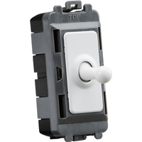 KnightsBridge 20AX 1G DP Toggle switch - matt white