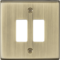 KnightsBridge 2G grid faceplate - antique brass