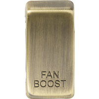 KnightsBridge Switch cover "marked FAN BOOST" - antique brass