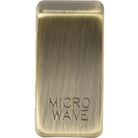 KnightsBridge Switch cover "marked MICROWAVE" - antique brass