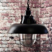 Jasper Wire Guarded Traditional Rustic Iron Ceiling Light