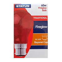 Status 60W Bayonet Cap Fireglow GLS Bulb