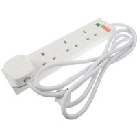 Pro Elec 4G White Surge Protected & Neon Extension Lead - 5 Meter - 5 Meter