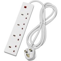 Zexum 4 Gang 2m Extension Lead with Neon