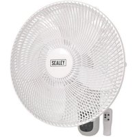 Sealey 18" 3 Speed Wall Fan with Remote Control