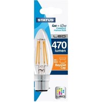 Status 4W Candle LED Filament Bulb - BC