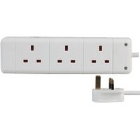 Pro Elec 3G 5m White Extension Lead