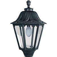 Fumagalli NOEMI E27 Hexagonal Lantern Head Black Traditional Garden Light