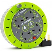 Status 13A 4G Cassette Reel with Thermal Cutout - Green